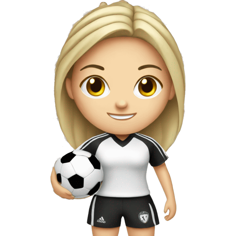 White girl soccer player  emoji