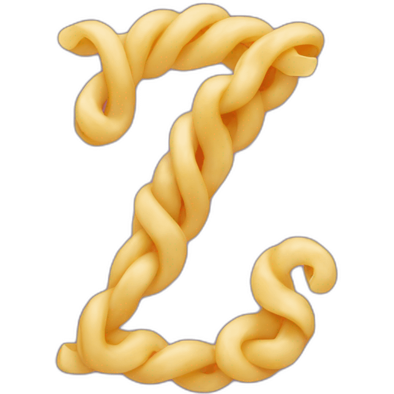 letter Z as noodle emoji