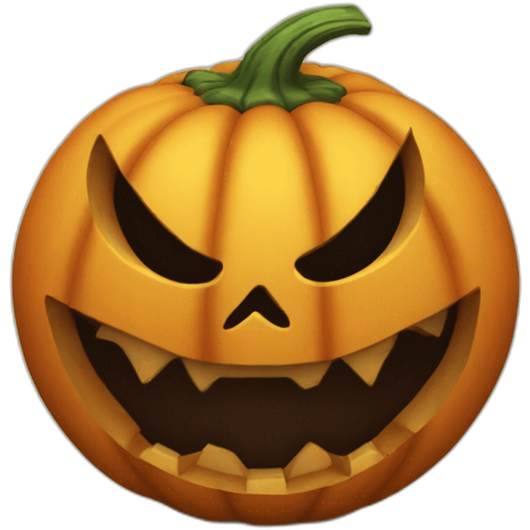 scary curved halloween pumpkin emoji