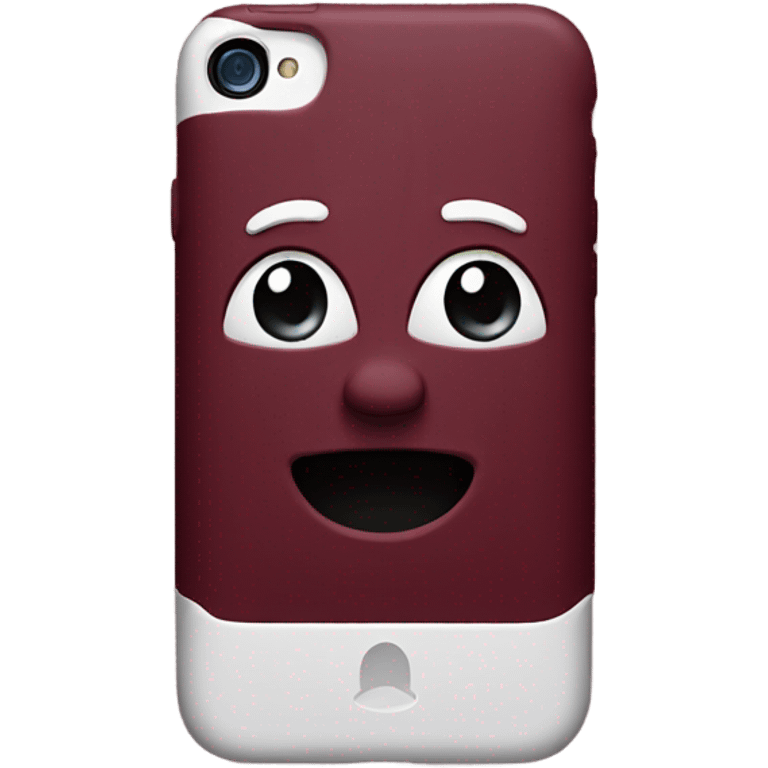 burgundy iphone emoji