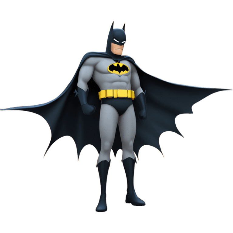 Batman the animated series Batman on a rooftop with lightning emoji