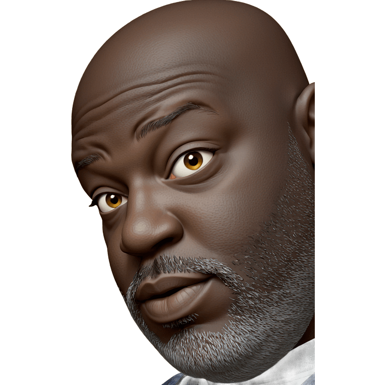 realistic portrait of bald male emoji