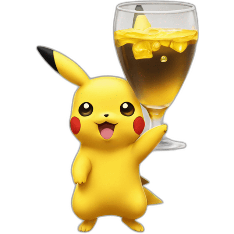 pikachu-drinking emoji