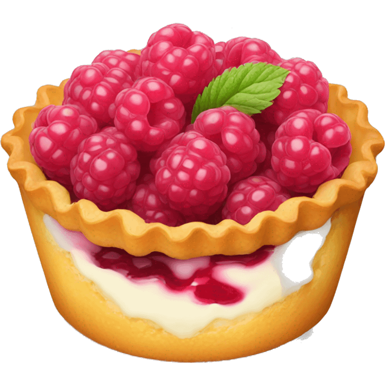 Raspberry tart emoji