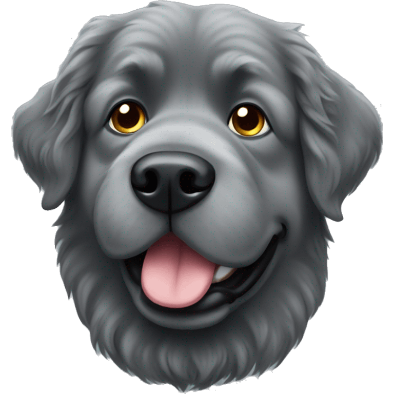 Grey Newfoundland dog emoji