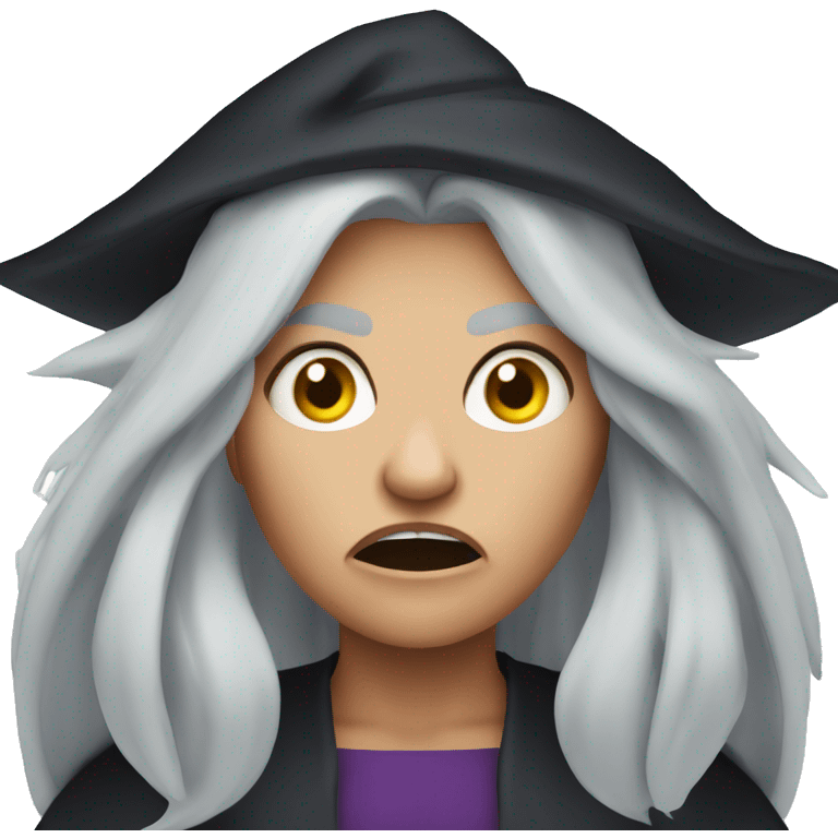 mean angry scary witch emoji