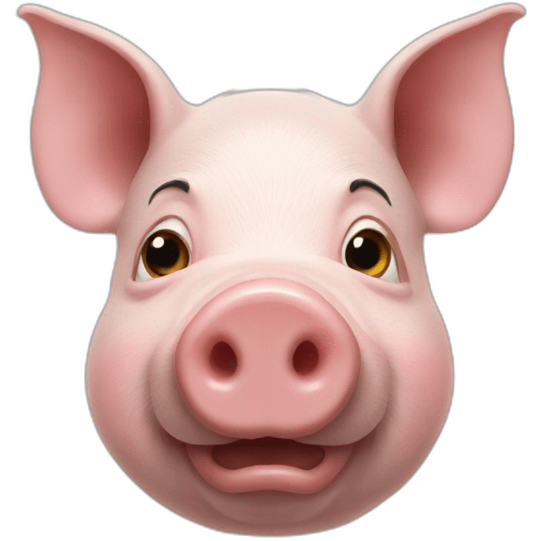 realistic pig face emoji