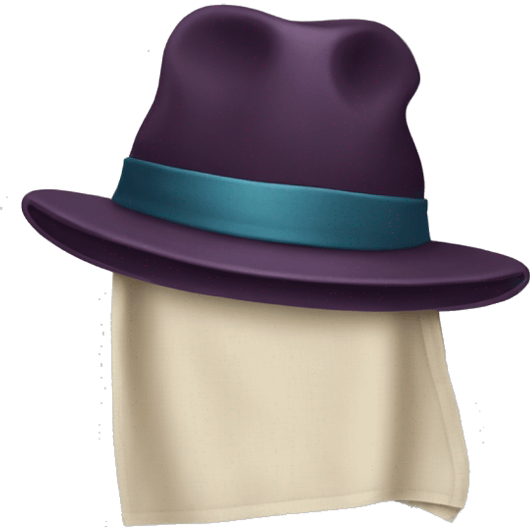 hat with a cloth on the side emoji