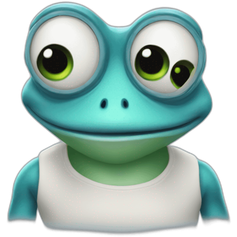 A crazy frog emoji