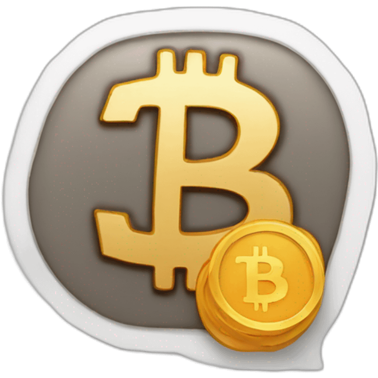 A Bitcoin sticker with the text “Paid” written on it  emoji