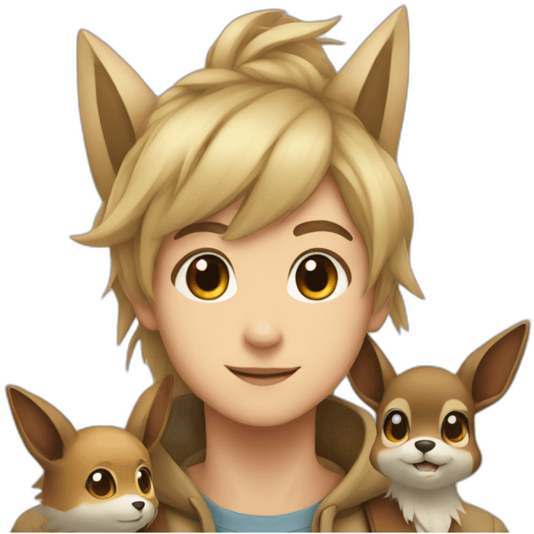 Combination human and eevee emoji