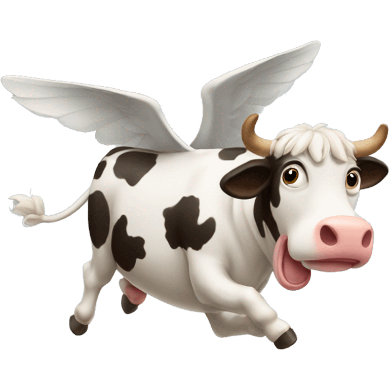 Flying cow emoji