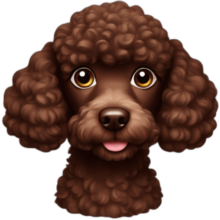 Chocolate poodle emoji