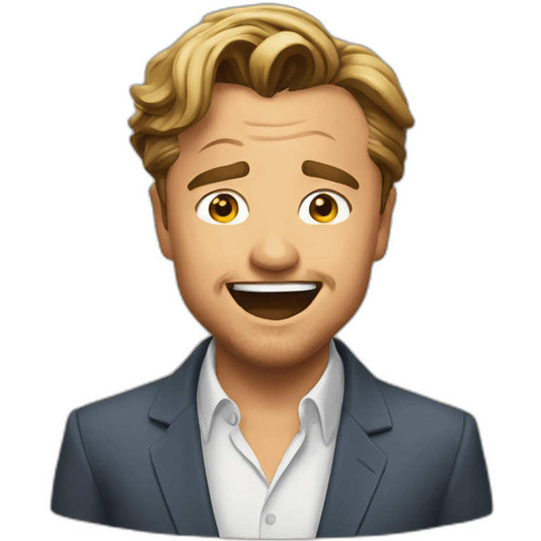 Leonardo DiCaprio surprised and happy emoji