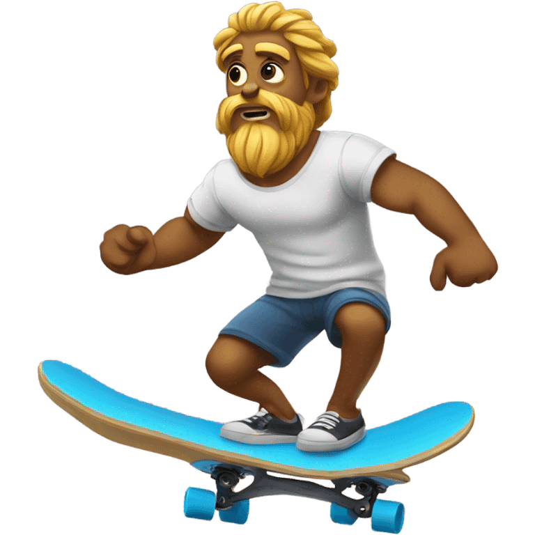 Zeus on a skateboard emoji