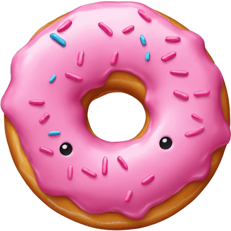 Pink donut emoji