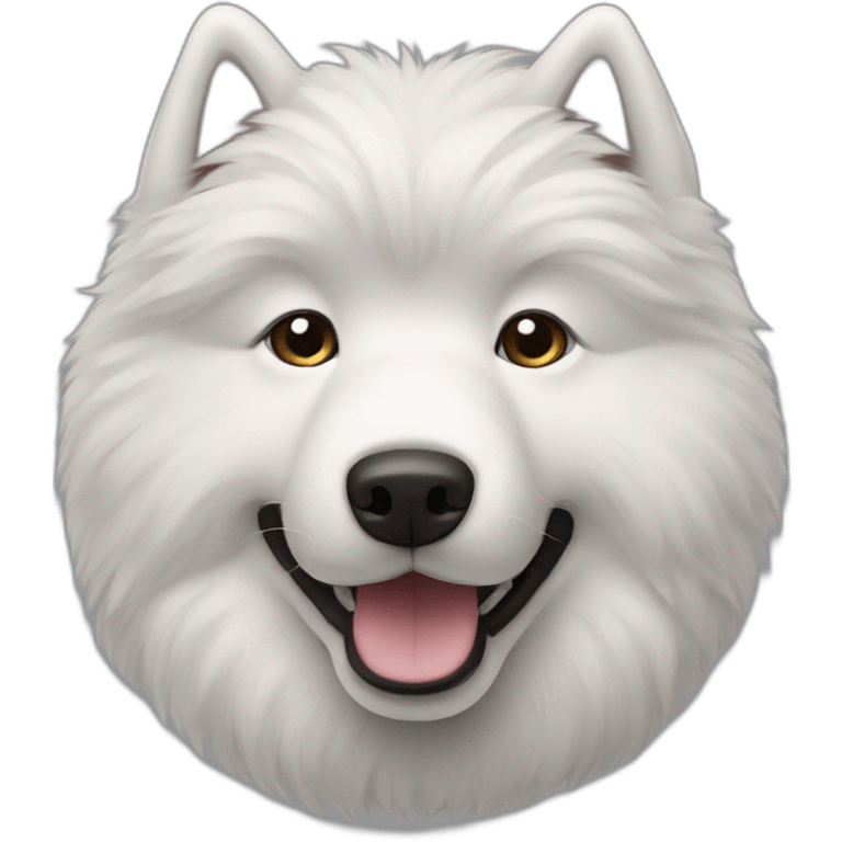 Black samoyed dog emoji