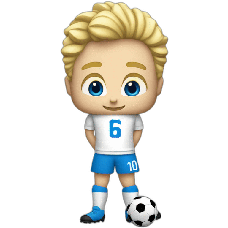 Un joueur de foot blond avec le numéro 7 emoji