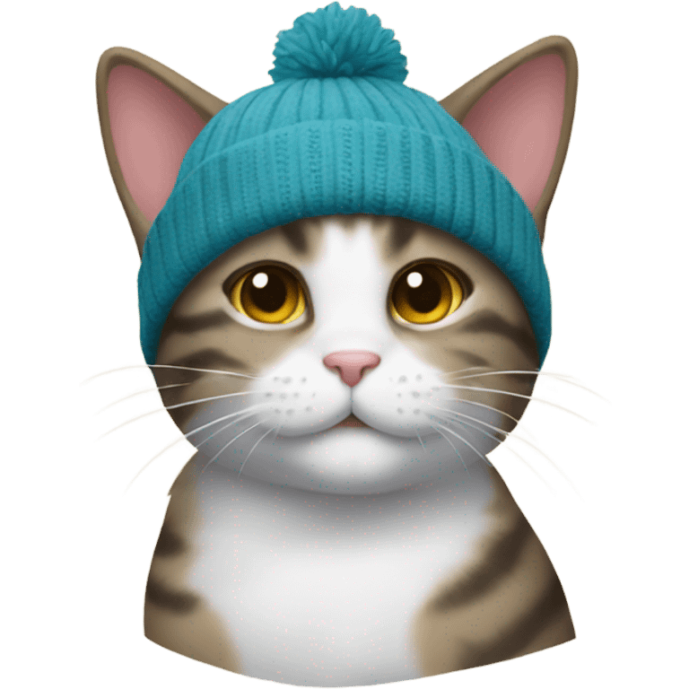 Cat with beanie emoji