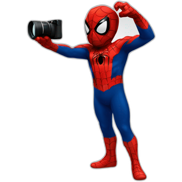 spiderman taking a picture emoji