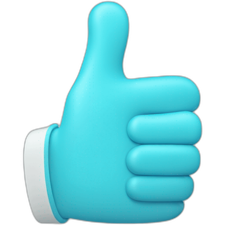 thumbs up light blue medical gloves emoji