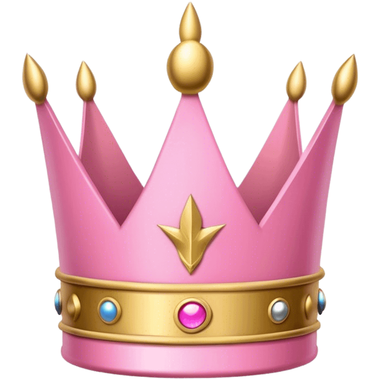 fancy pink crown with a bullet at base emoji