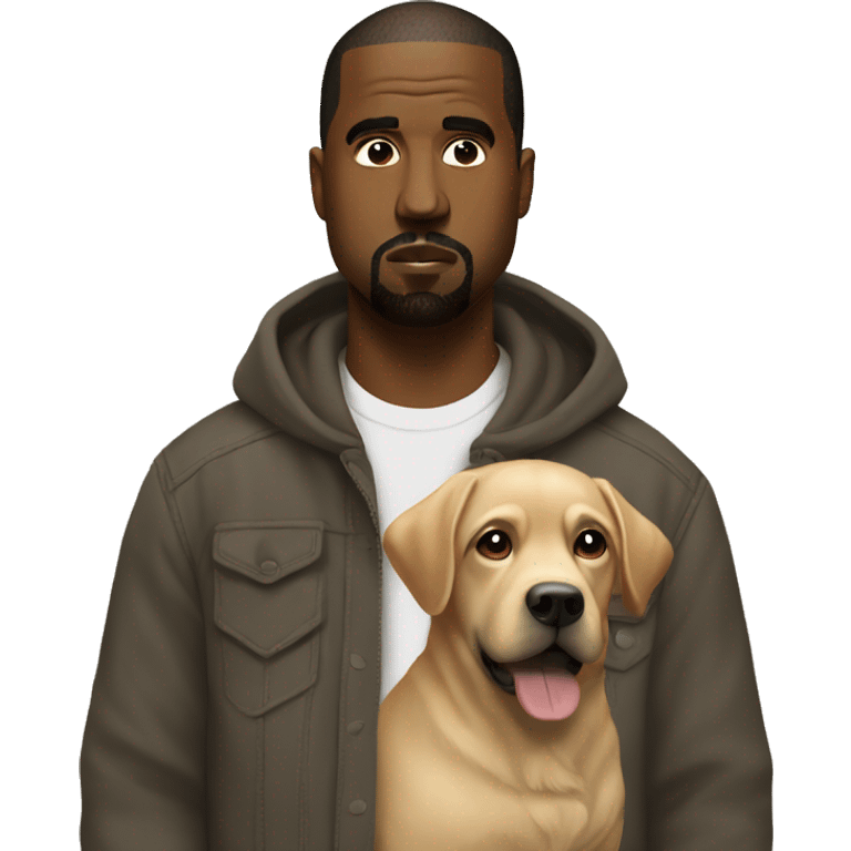 Kanye west with a dog emoji