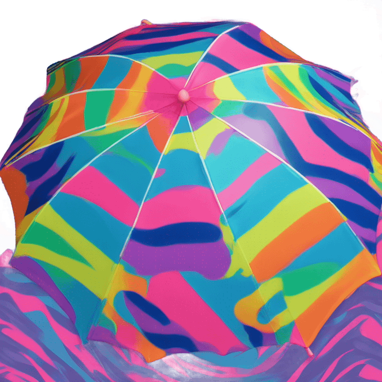 Lisa Frank Zebra Print umbrella  emoji