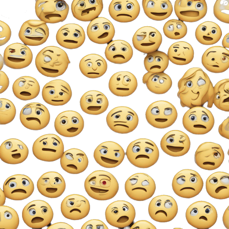 emoji round face emoji pattern with one eyebrow raised up and the other raised down emoji