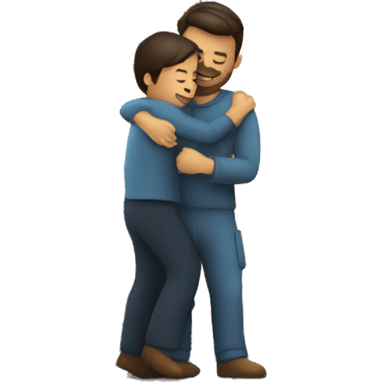 man hugging an oil rig emoji