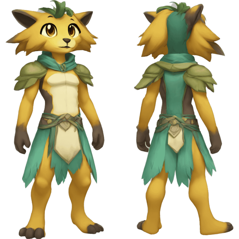 Anthro Sona Fakemon Full Body emoji