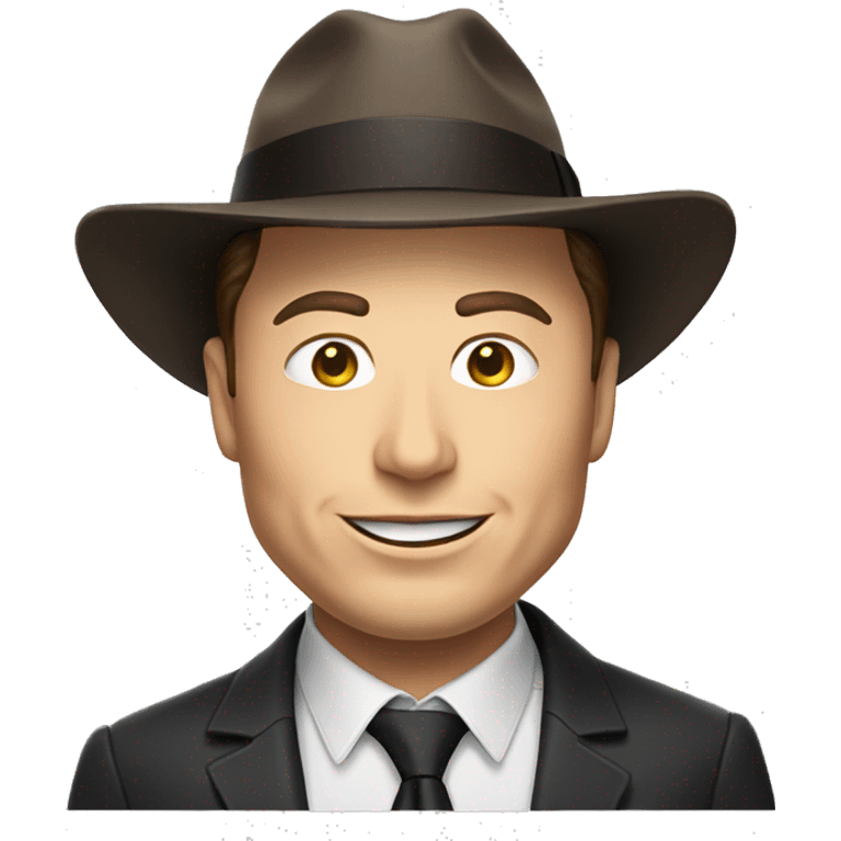 elon musk with a hat that says sold emoji