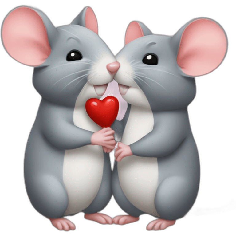 Mice kissing emoji