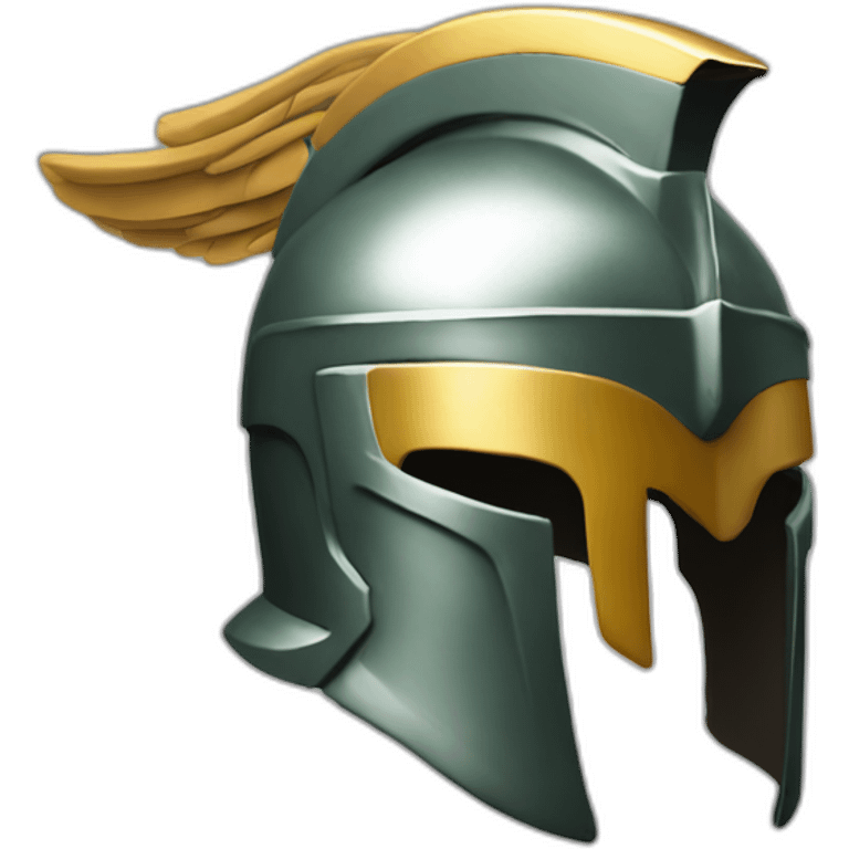 Spartan with a helmet on like the movie 300 emoji