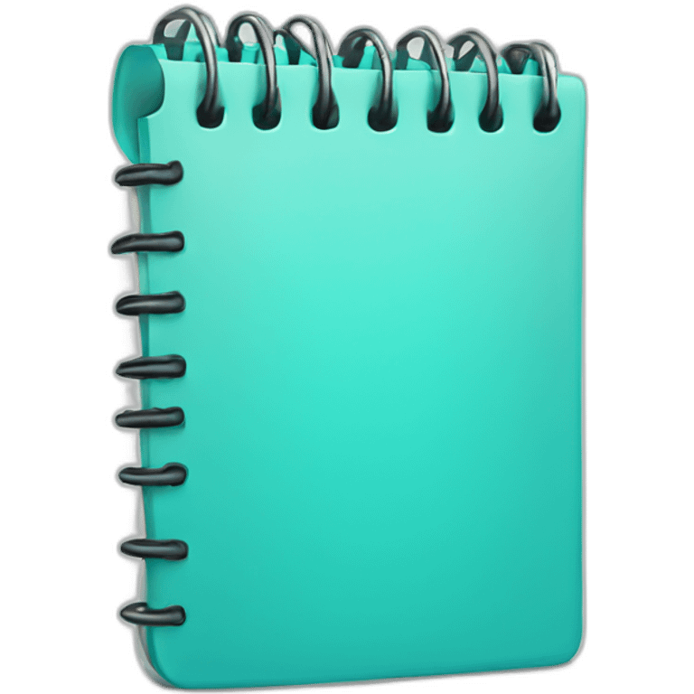 closed cyan notepad emoji