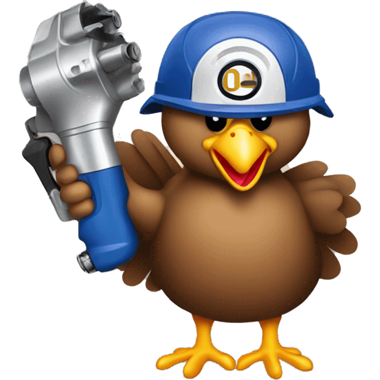 Turkey holding impact wrench emoji