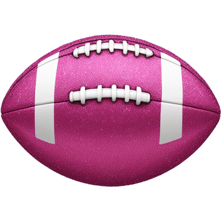 Pink glitter realistic football  emoji