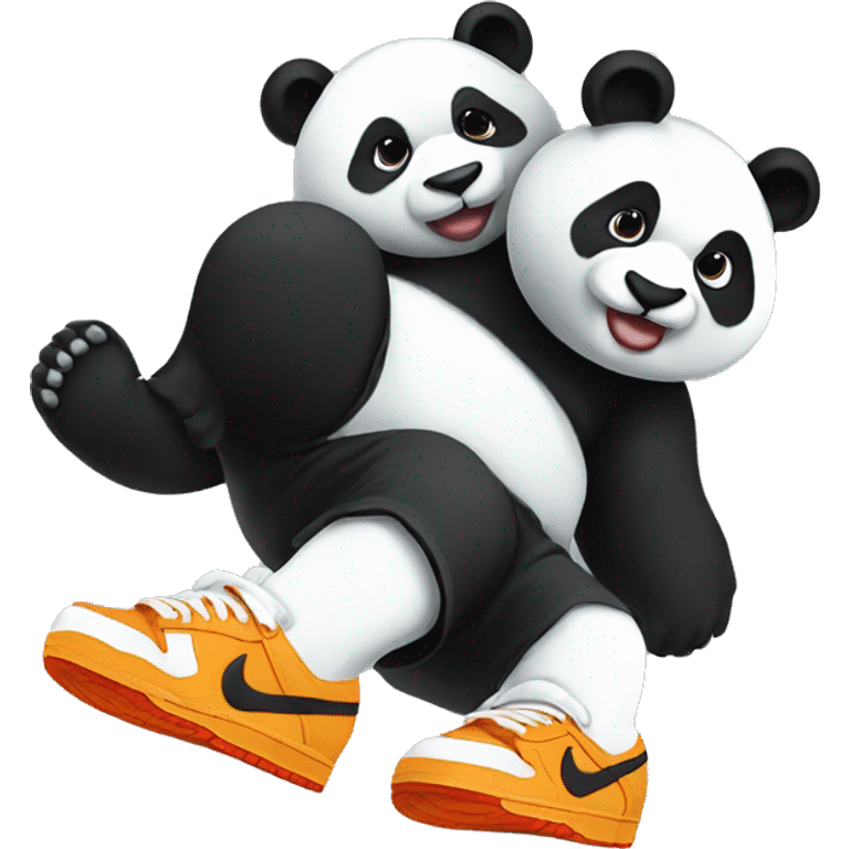 black nike panda dunks emoji