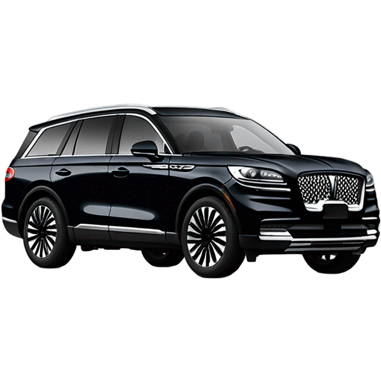 Lincoln aviator reserve suv in black emoji