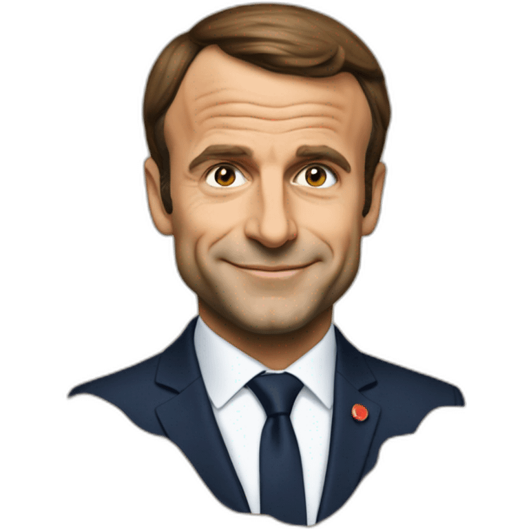 Emanuel macron qui fait un doit emoji