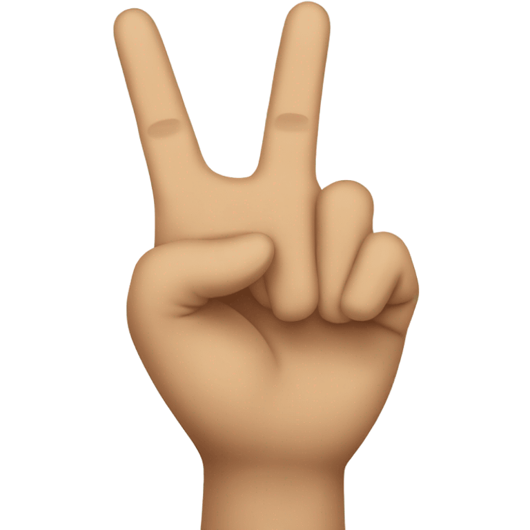 A hand doing the piece sign with the thumb up too emoji