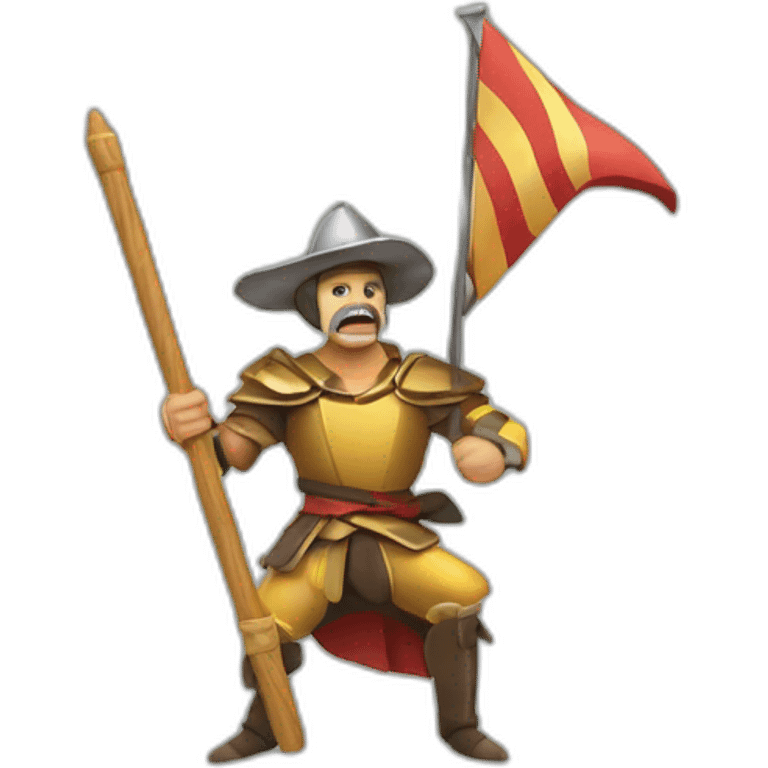 quijote lucha con molino de viento emoji