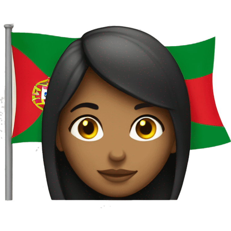 Girl and portugal flag  emoji