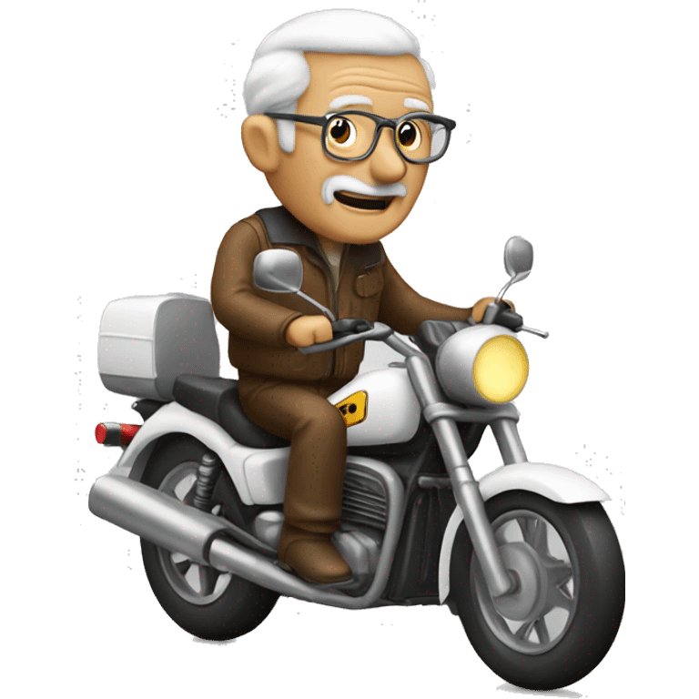 Grandpa on a motorbike emoji