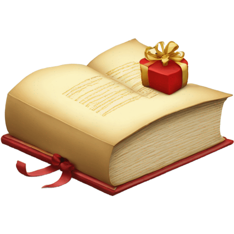 book and gift emoji