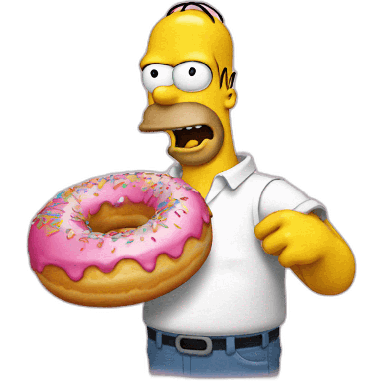 Homer qui mange un donuts emoji