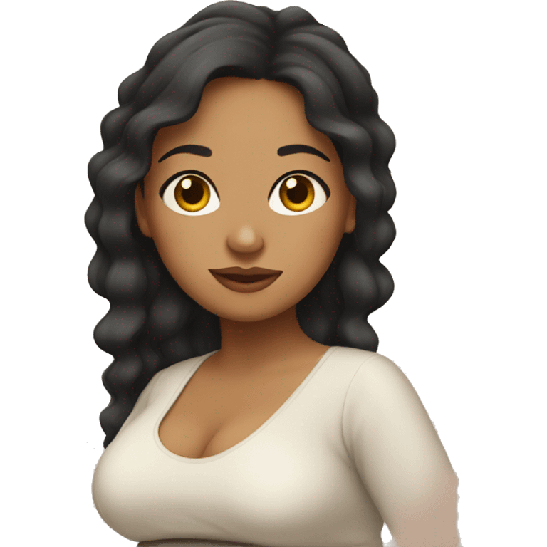 Pregnant Latina girl emoji