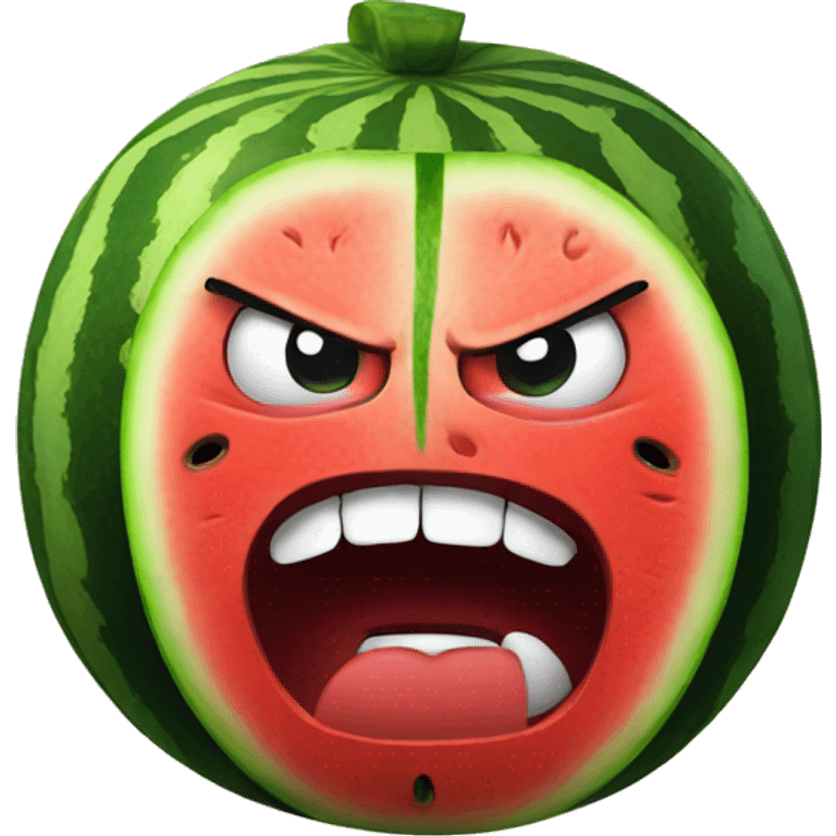 Angry watermelon emoji