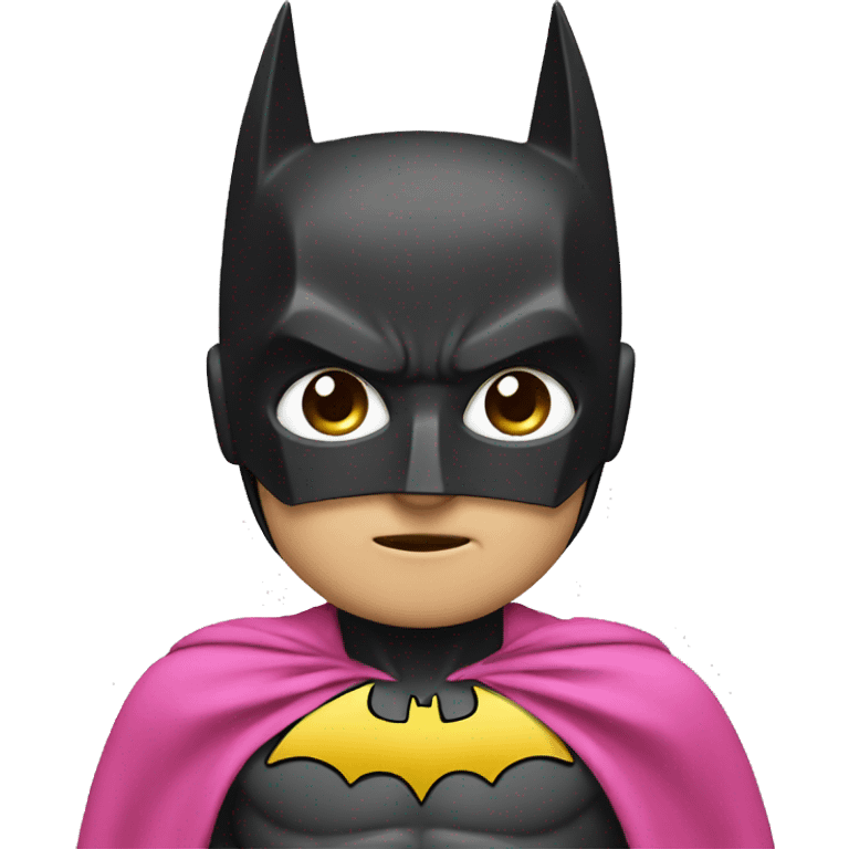 Batman with a pink bow emoji