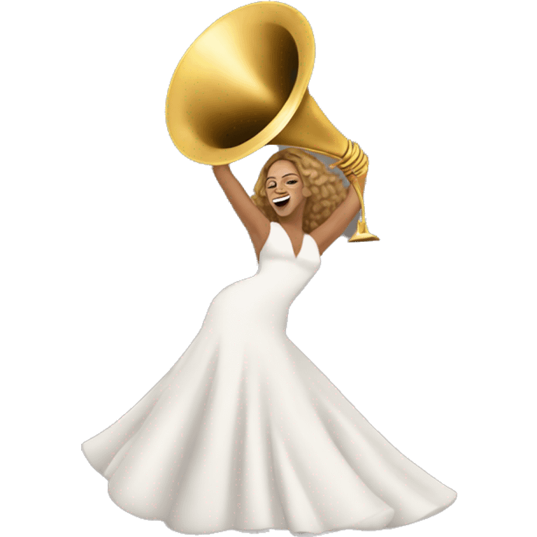 beyonce winning a grammy emoji